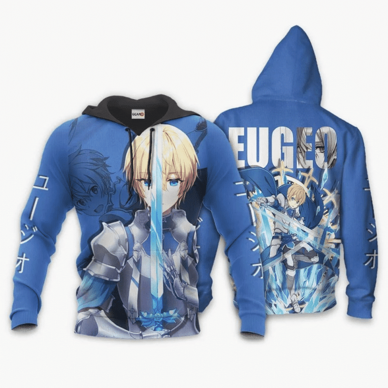 Eugeo Anime Manga Sword Art Online For Men And Women 3d Hoodie Zip Hoodie