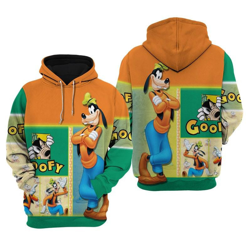 Disney Goofy Dog Cartoon Fan Gift All Over Print Hoodie, Zip Hoodie