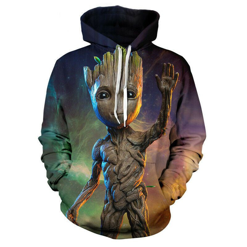 Guardians Of The Galaxy Groot 3d Hoodie Zip Hoodie