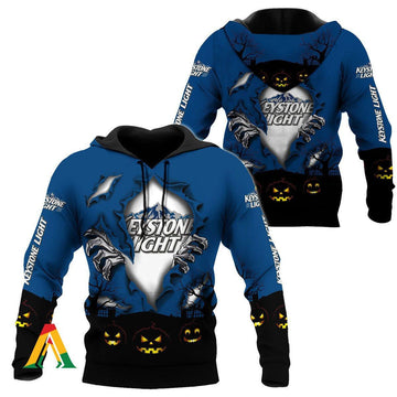 Scary Night Halloween Keystone Light Hoodie &amp; Zip Hoodie