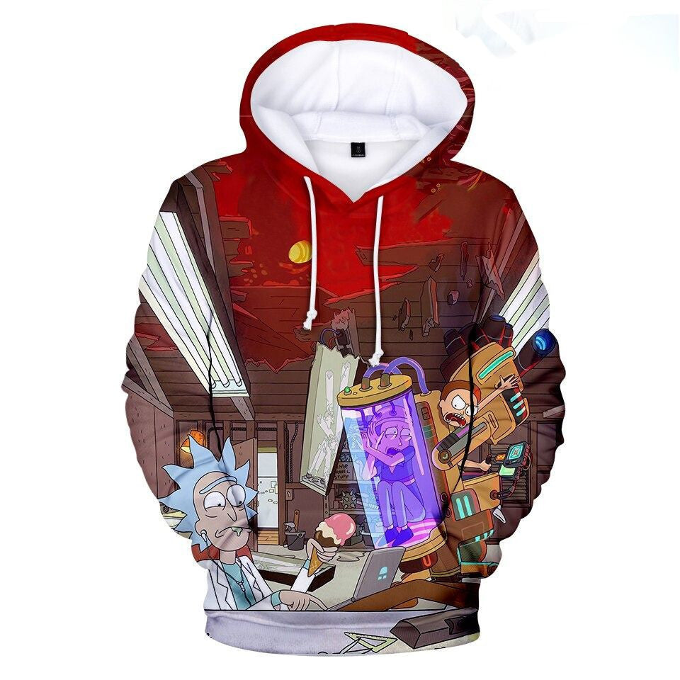Rick And Morty Gift For Men And Women Over Print 3d Hoodie Zip Hoodie 875