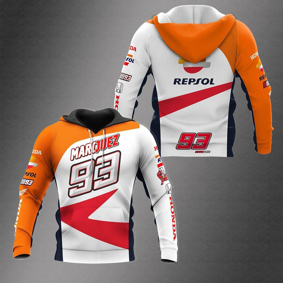 Marc Marquez 93 Honda Racing Team All Over Print Hoodie, Zip Hoodie 427