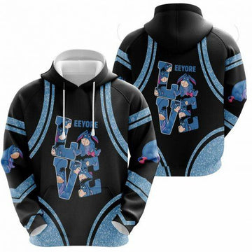 Love Eeyore Winnie The Pooh 2k315 Lover Gift, Eeyore Winnie The Pooh Disney All Over Print 3d Hoodie