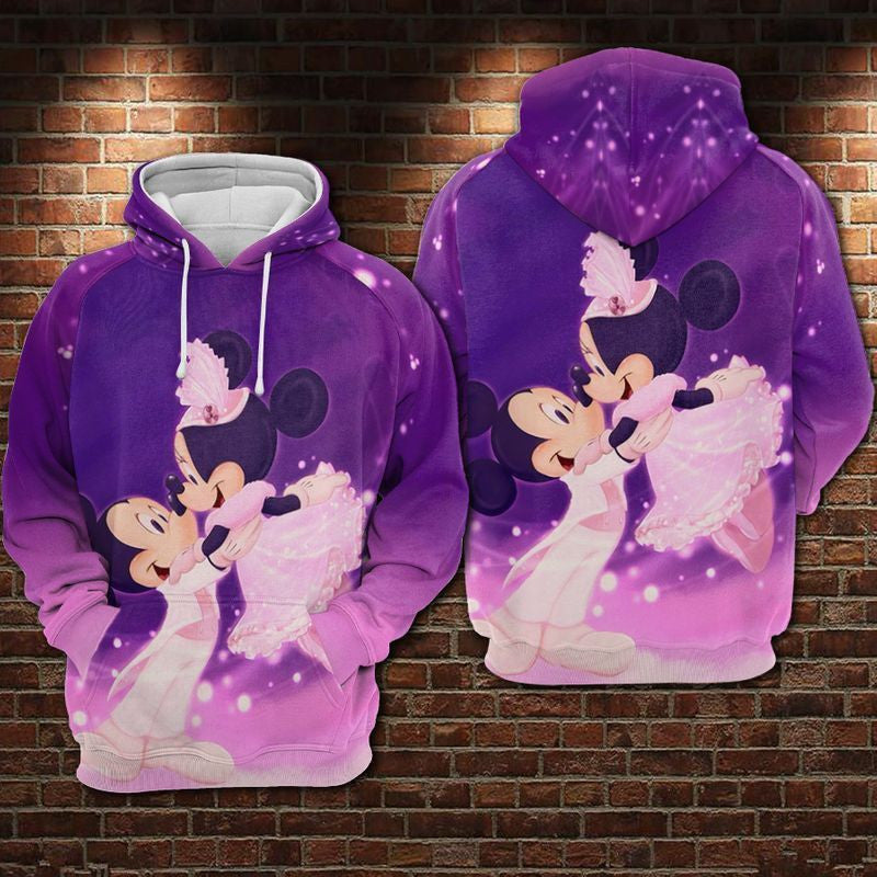 Mickey And Minnie Mouse Disney Wedding Over Print 3d Hoodie Zip Hoodie