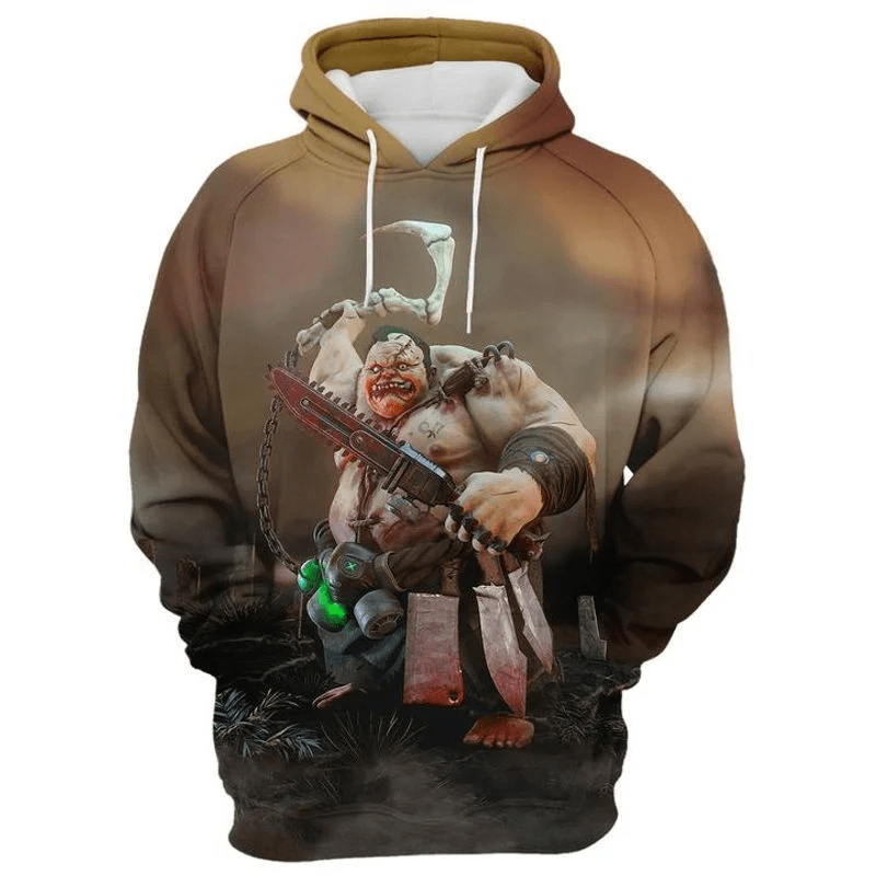 Dota 2: Pudge Over Print 3d Hoodie Zip Hoodie