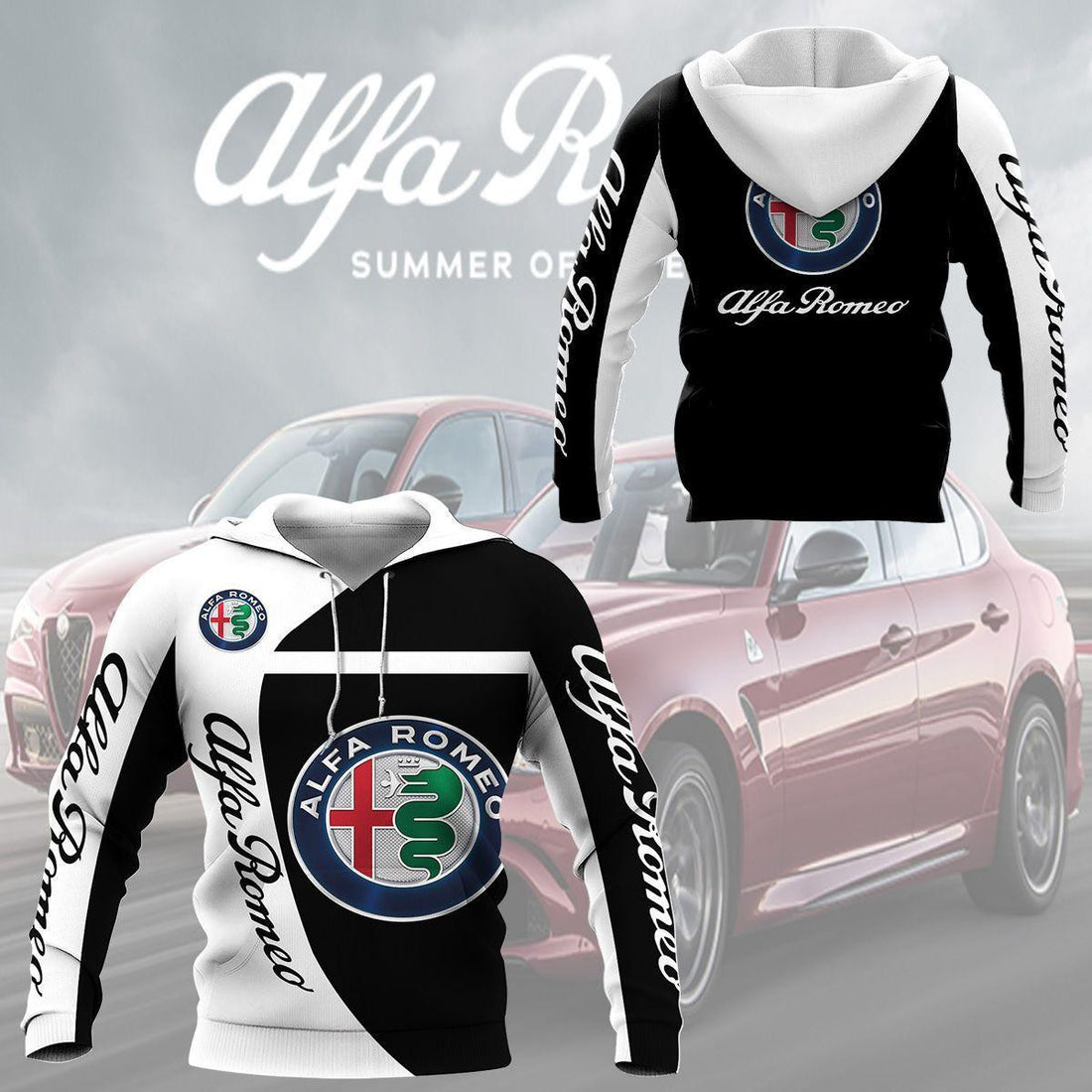 Alfa Romeo Shirt Fan Gift 190, Stylist Unisex 3d Hoodie Zip Hoodie