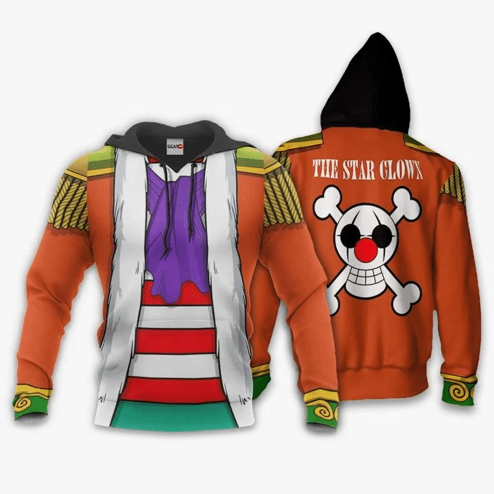 Buggy Anime Manga One Piece The Star Clown For Men And Women 3d Hoodie Zip Hoodie