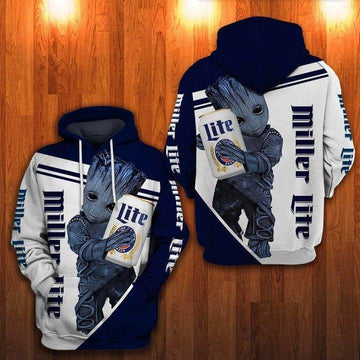 Groot Miller Lite Beer Lover 3d Hoodie Zip Hoodie