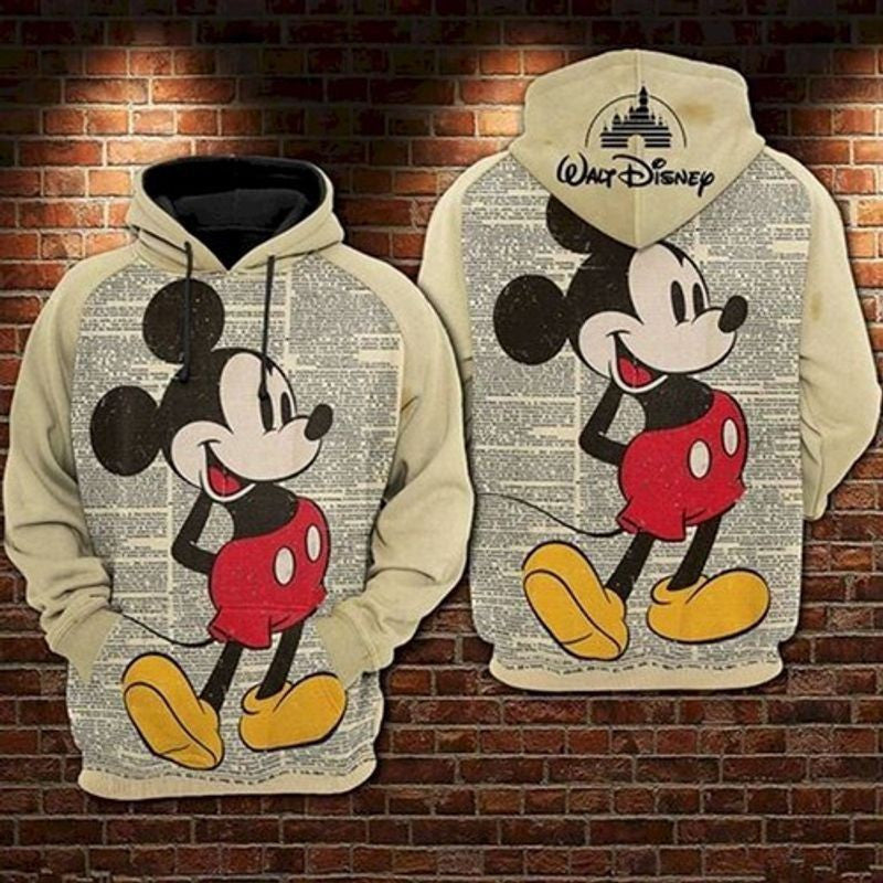 Mickey Mouse Disney All Over Printed Custom 3d T Shirt Sweatshirt Zip Hoodie Bomber