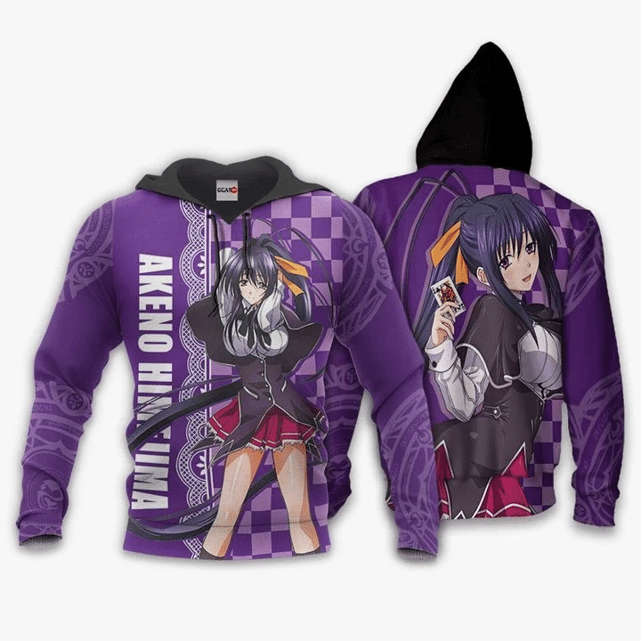 High School Dxd Akeno Himejima Anime Manga For Men And Women 3d Hoodie Zip Hoodie
