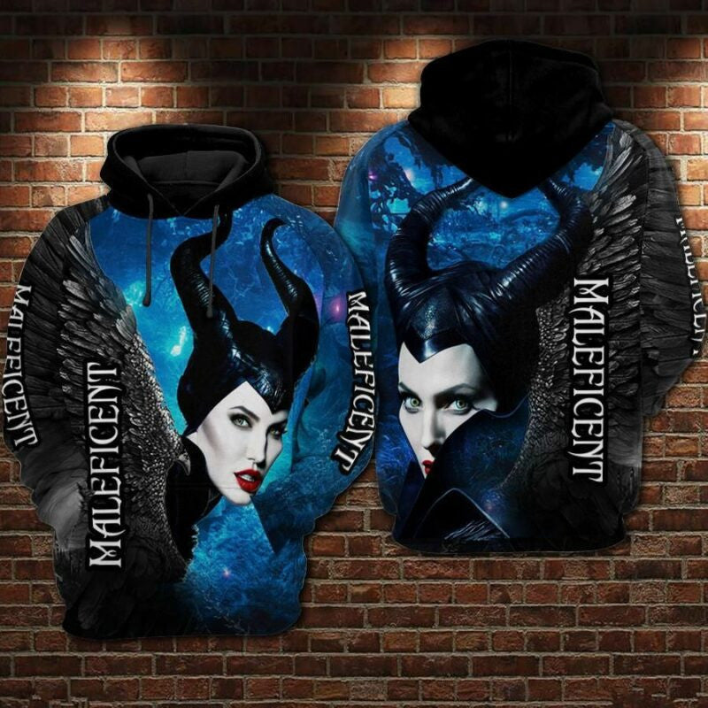 Maleficent 1 Over Print 3d Hoodie Zip Hoodie