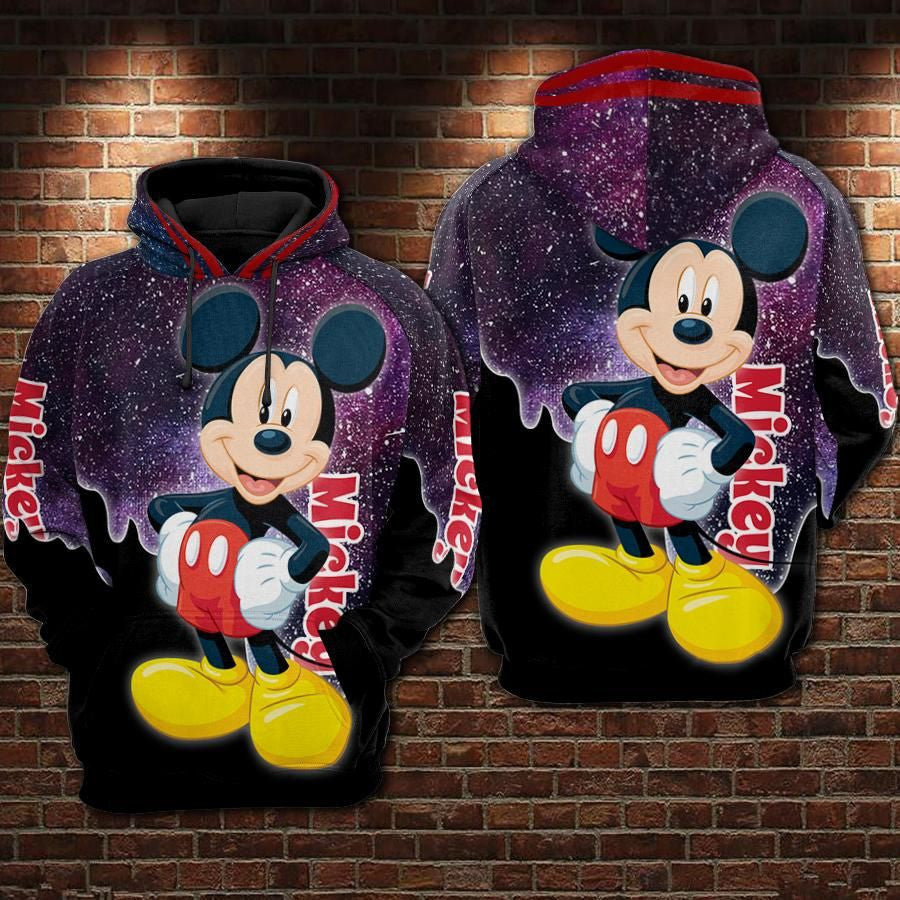 Mickey Mouse Over Print 3d Hoodie Zip Hoodie 584