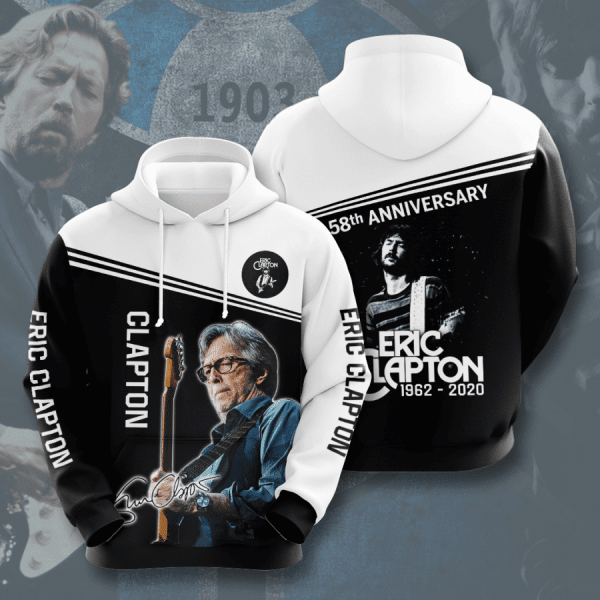 Eric Clapton 58th Anniversary 1993 2020 Signature Design Gift For Fan Custom 3d Hoodie All Over Printed Hoodie
