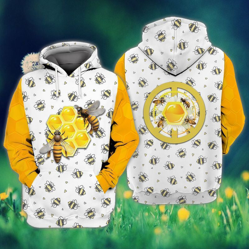 Bee Honey For Men And Women 3d Hoodie Zip Hoodie