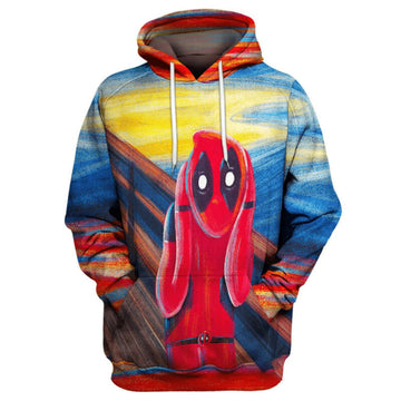 Marvel Deadpool Screaming Hoodie Zip Hoodie