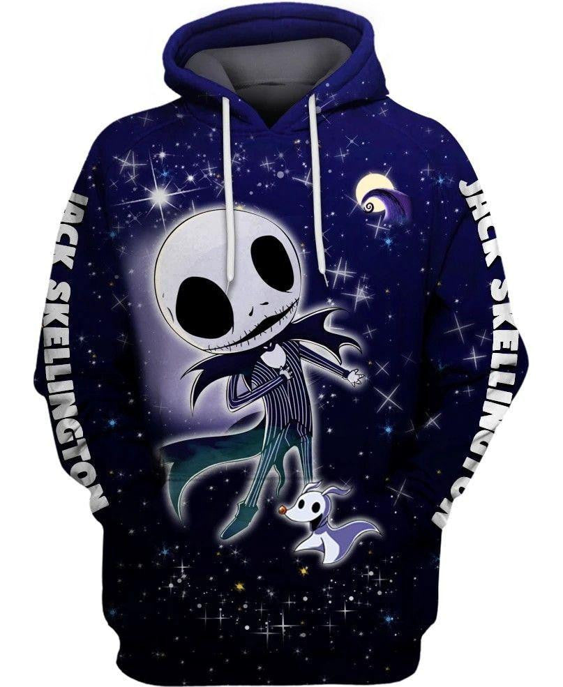 Chibi Jack Skellington Nightmare Before Christmas Pumpkin King Ver28 Aop Hoodie