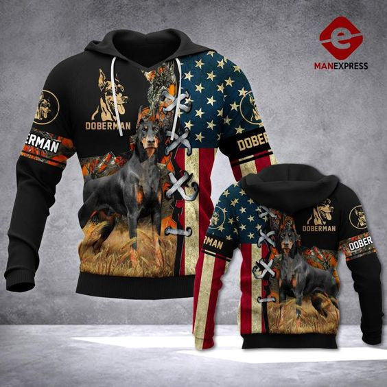 Doberman Mt Qth All Over Print Unisex Pullover Hoodie