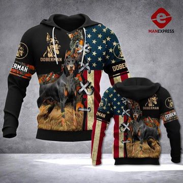 Doberman Mt Qth All Over Print Unisex Pullover Hoodie