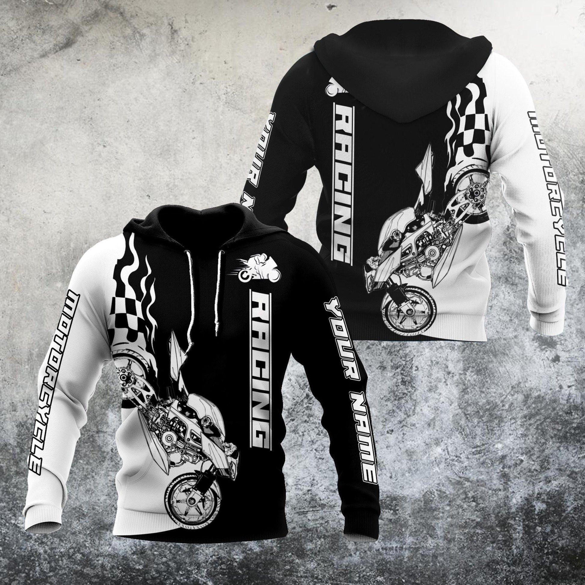 Customize Name Motorcycle Racing, Born To Race All Over Print Hoodie, Zip Hoodie 67