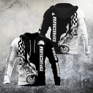 Customize Name Motorcycle Racing, Born To Race All Over Print Hoodie, Zip Hoodie 67