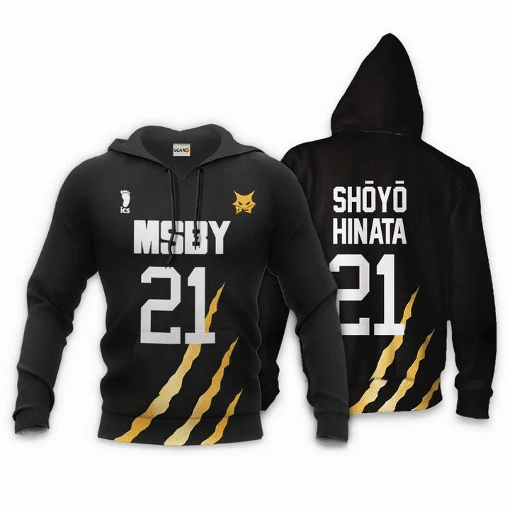 Msby Shoyo Hinata Anime Manga Haikyuu Number 21 For Men And Women 3d Hoodie Zip Hoodie