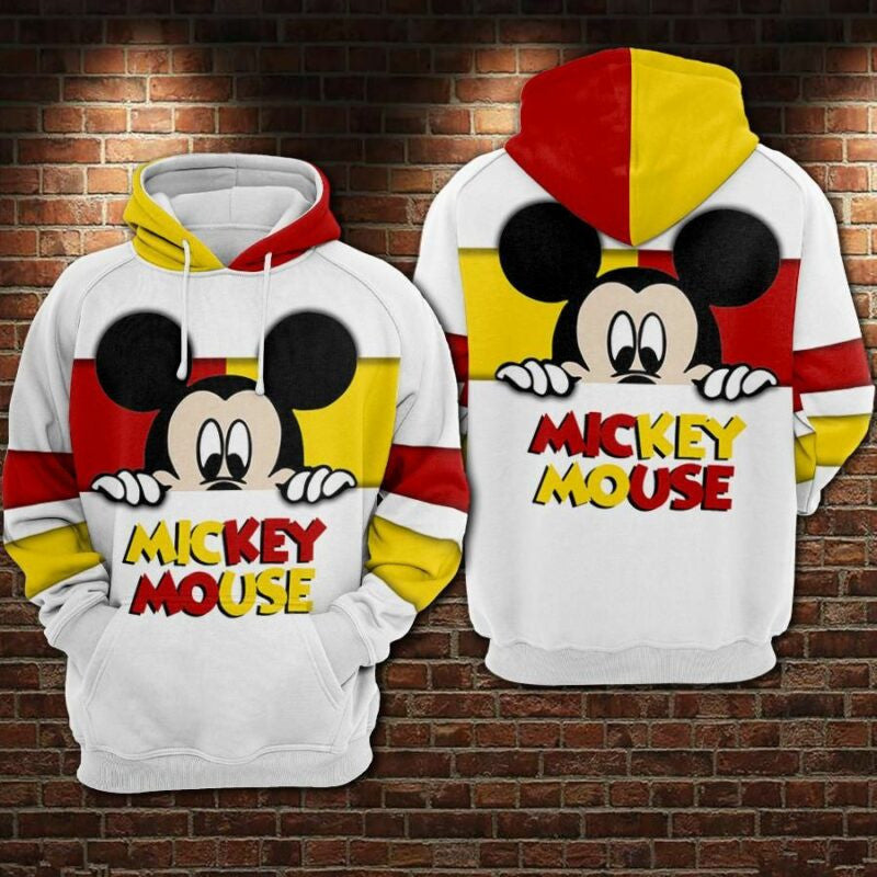 Mickey Mouse 8 Over Print 3d Hoodie Zip Hoodie
