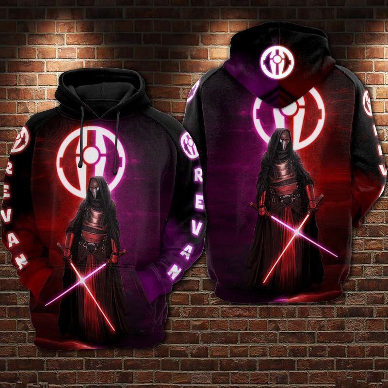 Darth Revan Star Wars Over Print 3d Hoodie Zip Hoodie 3