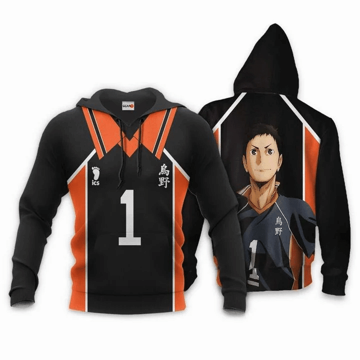 Daichi Sawamura Karasuno Anime Manga Haikyuu Number 1 For Men And Women 3d Hoodie Zip Hoodie