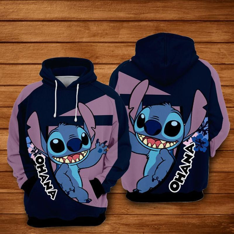 For Stitch Lovers Ohana 3d Hoodie