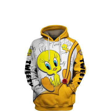 Charming Tweety, Cute Tweety Looney Tunes Warner Bros Ver20 All Over Print Hoodie