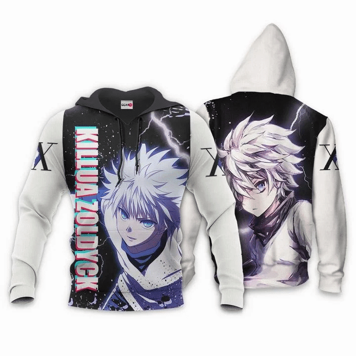 Killua Zoldyck Anime Manga Hunter X Hunter For Men And Women 3d Hoodie Zip Hoodie