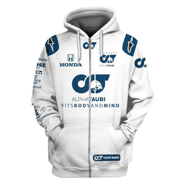 Alphatauri Honda F1 Team Custom Name And Number 3d All Over Print Shirt Hoodie