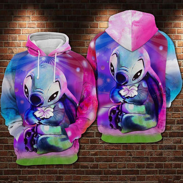Lilo And Stitch Cute Lover 3d Hoodie Zip Hoodie 1213