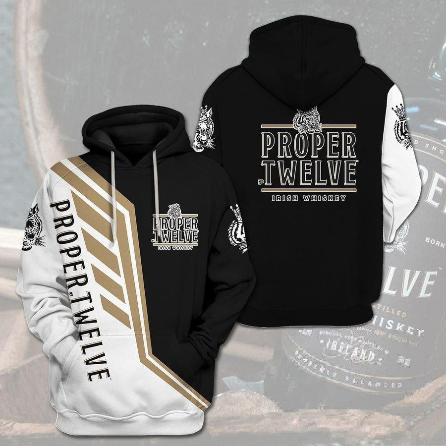 Proper Twelve Irish Whiskey 3d All Over Print Hoodie 365