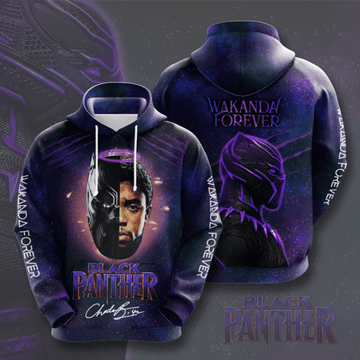 Black Panther Avengers Marvel Character Signature Design Gift For Fan Custom 3d Hoodie All Over Printed Hoodie