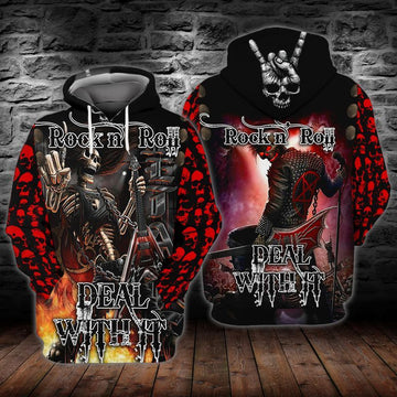 Rock N Roll Deal With It For Men And Women 3d Hoodie Zip Hoodie