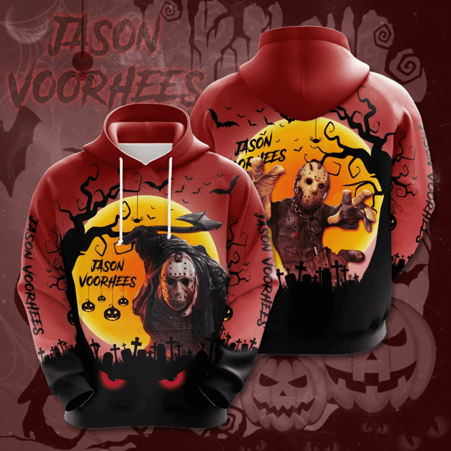 Jason Voorhees Friday The 13th Scary Night Halloween 3d Hoodie