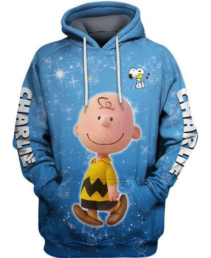 Charlie Brown And Snoopy 3d Hoodie Zipper Hoodie