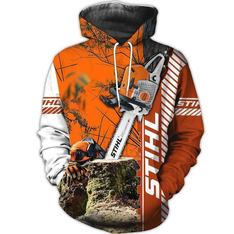 Chainsaw Stihl Full Over Printing 3d Hoodie 3