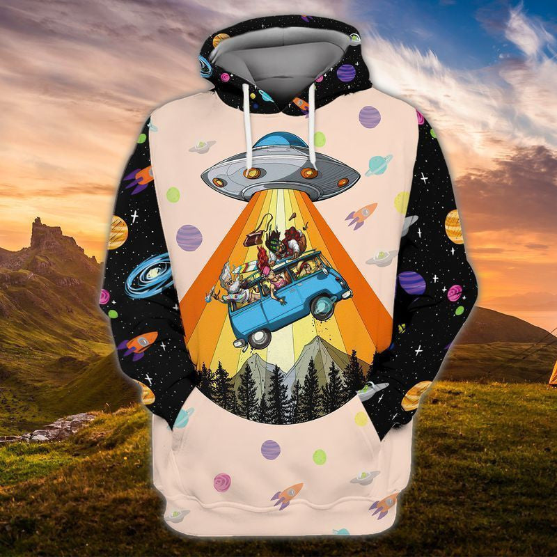 Alien Hippie For Men And Women 3d Hoodie Zip Hoodie
