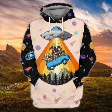 Alien Hippie For Men And Women 3d Hoodie Zip Hoodie