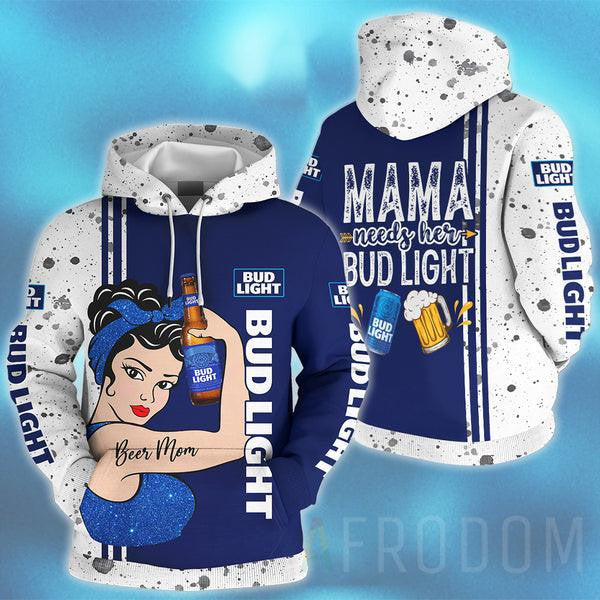 Beer Mom, Mama Needs Her Bud Light, Mother's Day Gift All Over Print Hoodie, Zip Hoodie 18