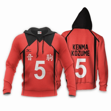 Nekoma Kenma Kozume Anime Manga Haikyuu Number 5 For Men And Women 3d Hoodie Zip Hoodie