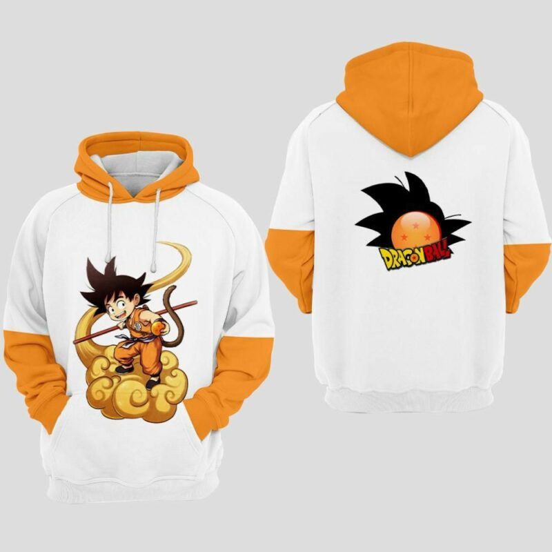 Goku Cartoon Dragon Ball 1 Over Print 3d Hoodie Zip Hoodie