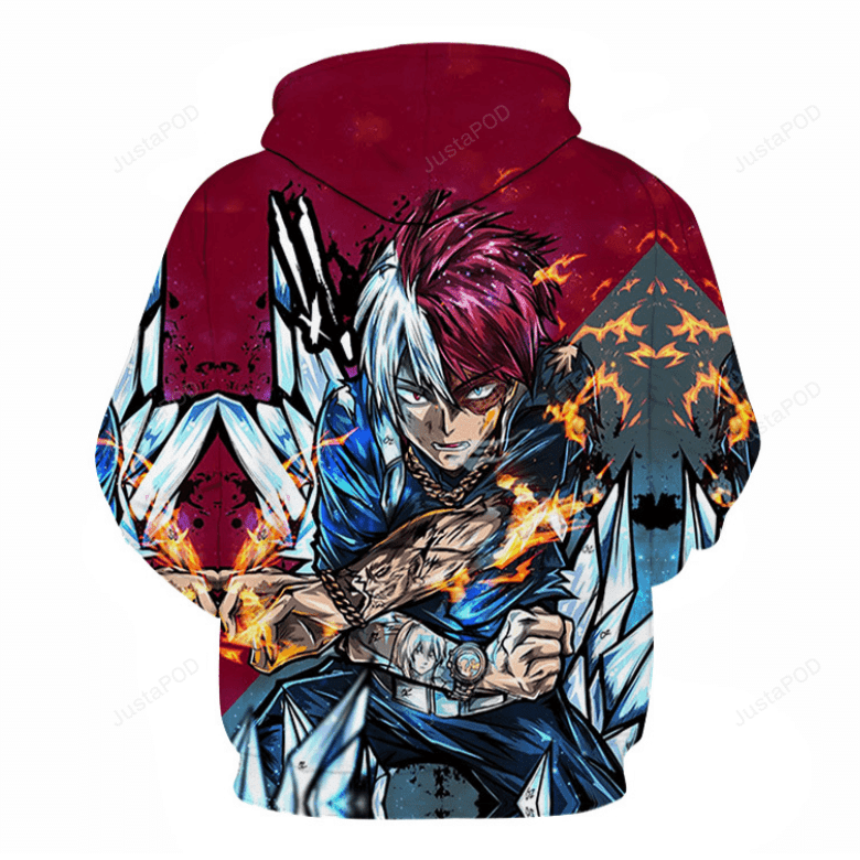 My Hero Academia Todoroki Shoto Anime 3d Hoodie