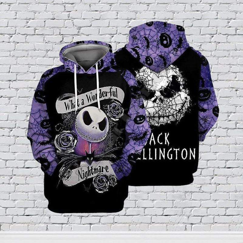 Jack Skellington Lovers What A Wonderful Nighmare 3d Hoodie Zip Hoodie