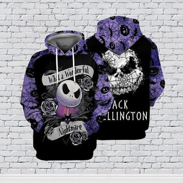 Jack Skellington Lovers What A Wonderful Nighmare 3d Hoodie Zip Hoodie