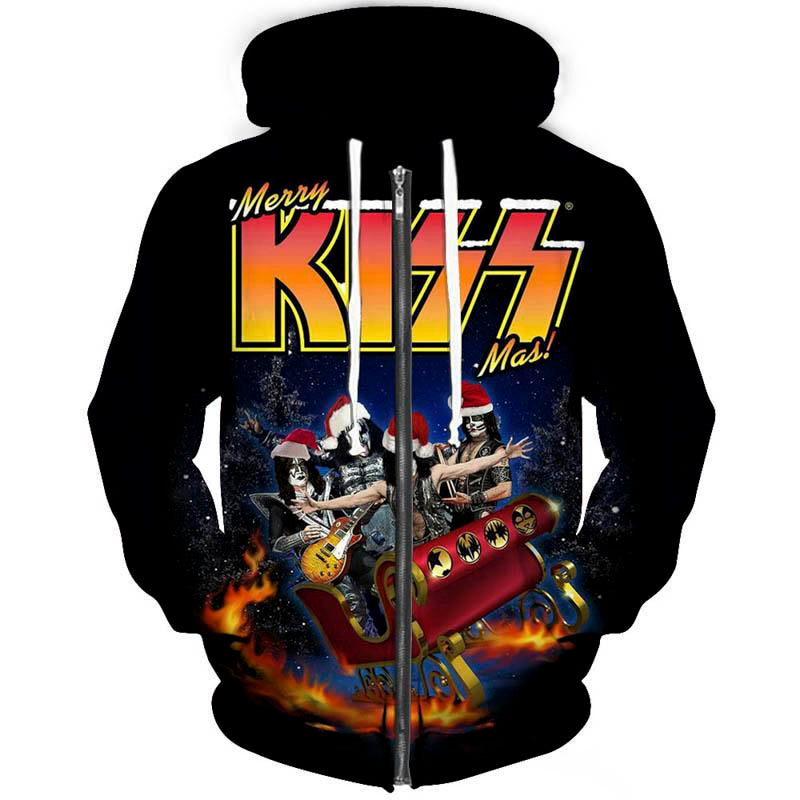 Kiss Band Rock Band 3d Hoodie Zipper Hoodie