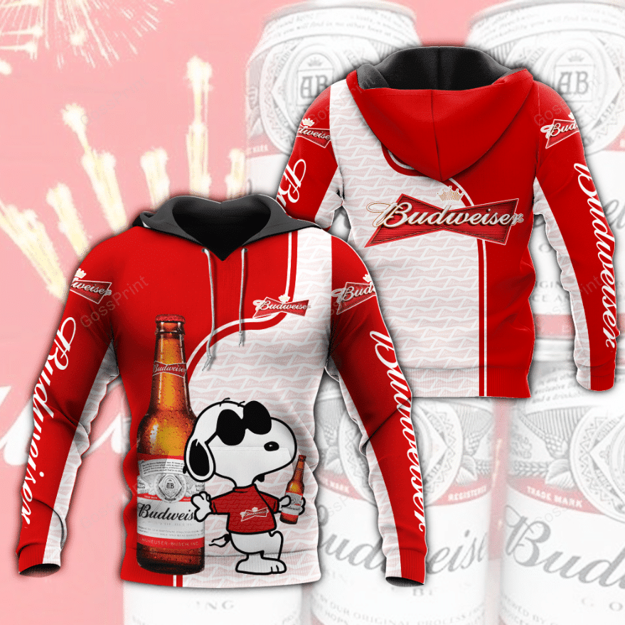 Cool Snoopy Budweiser Aop Hoodie