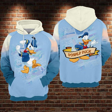 Donald Duck Disney, Cute Donald Duck Ver22 Aop Hoodie
